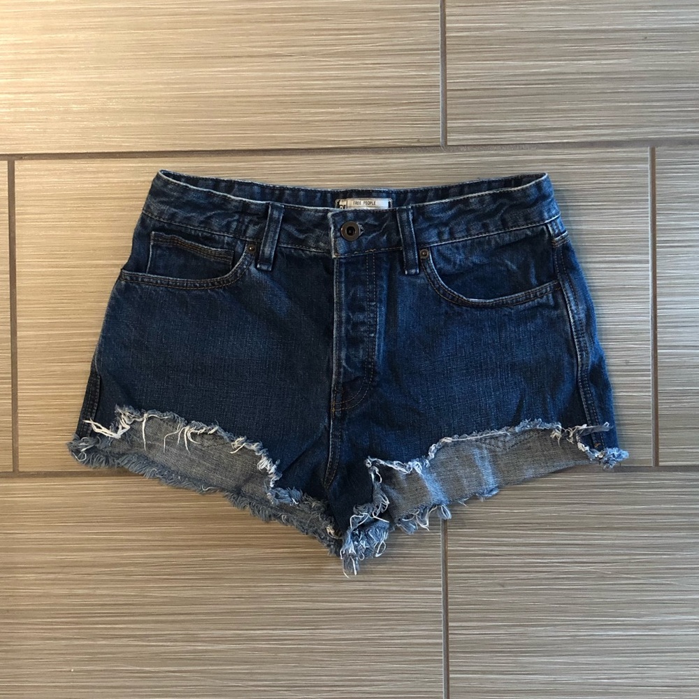 Free People Cut Off Denim Shorts